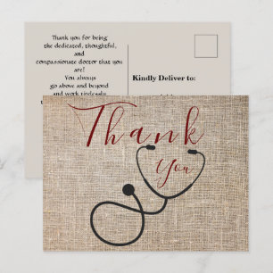 Merci au médecin Carte postale