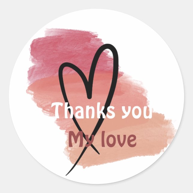 Merci autocollant (Devant)