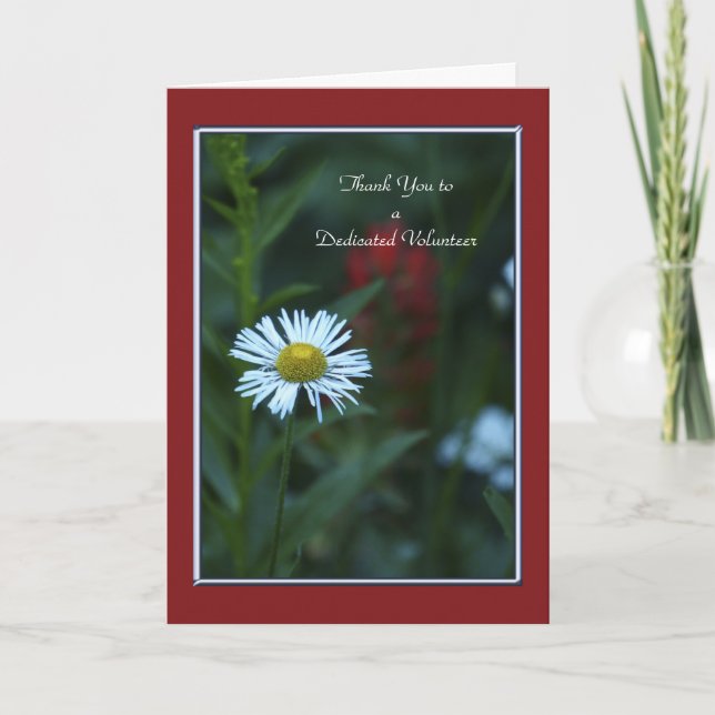 Merci aux bénévoles Carte de voeux Fleur blanche (Devant)