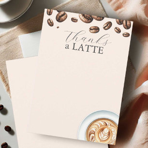 Merci Aux Cartes pour notes Amateurs De Café Latte