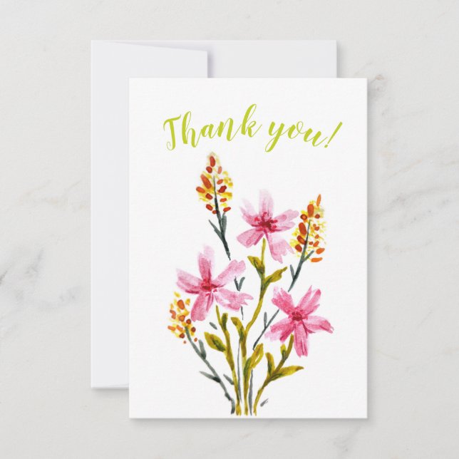 Merci aux entreprises pour leurs fleurs d'aquarell (Devant)