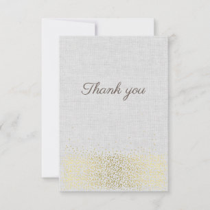 Merci avec paillettes de couleur or