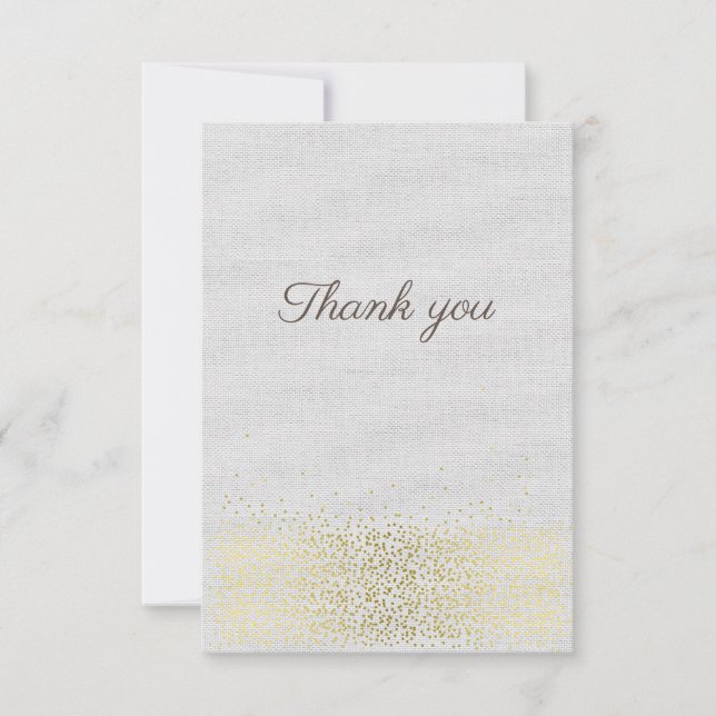 Merci avec paillettes de couleur or (Devant)