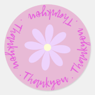 Merci Avec Sticker Flower