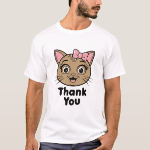 Merci avec tête de chat - T-shirt adorable