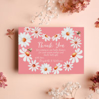 Merci Baby shower Aquarelle et Bumblebee