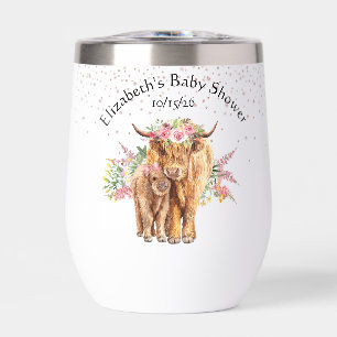 Merci Baby shower Bébé Highland Vache Calf