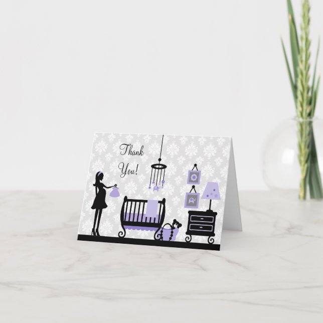 Merci Baby shower Damas : Carte (Devant)