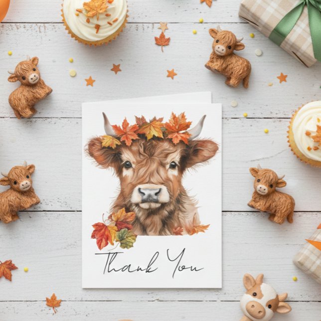 Merci Baby Shower Highland Cow Halloween (Créateur téléchargé)