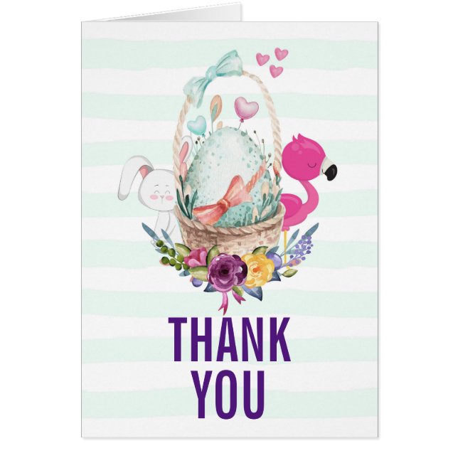 Merci baby shower Oeuf de nidification avec Flaman (Devant)