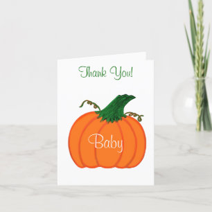 Merci Baby shower Orange Citrouille
