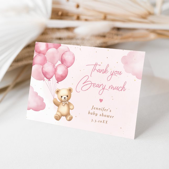 Merci baiser beaucoup rose Merci ours en peluche (Créateur téléchargé)