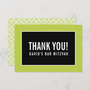 MERCI BAR MITZVAH minimaliste grille chaux noir