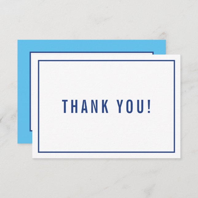 MERCI BAR MITZVAH moderne bleu royal simple (Devant / Derrière)