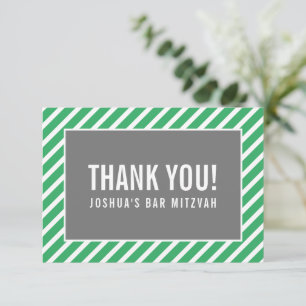 MERCI BAR MITZVAH moderne garçon simple vert gris
