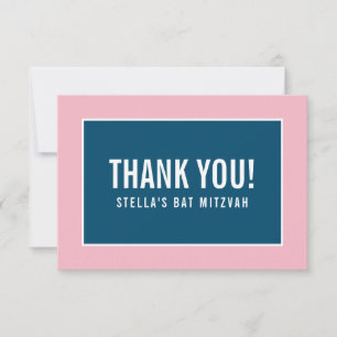 Merci BAR MITZVAH moderne minimaliste rose bleu
