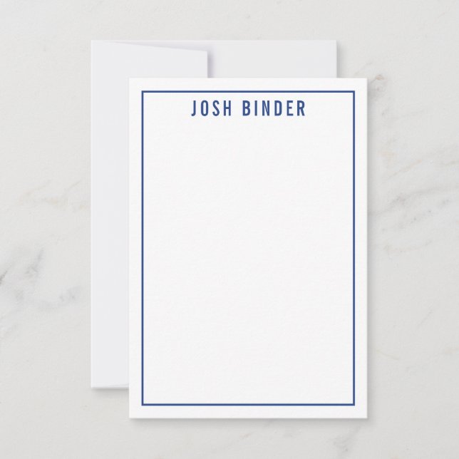 MERCI BAR MITZVAH moderne simple nom marine bleu (Devant)