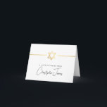 MERCI bar mitzvah or moderne étoile juive<br><div class="desc">[ NOTE - L'EFFET OR EST UNE IMAGE IMPRIMÉE ] Un design simple et moderne pour l'installation de CARTE DE REMERCIEMENTS en tant que modèle, il est simple pour vous d'ajouter vos propres détails, ou d'appuyer sur le bouton de taille et vous pouvez ajouter ou modifier du texte, des polices,...</div>