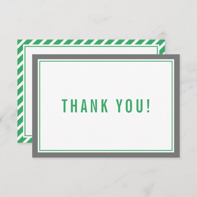 MERCI BAR MITZVAH rayure moderne nfl gris vert (Devant / Derrière)