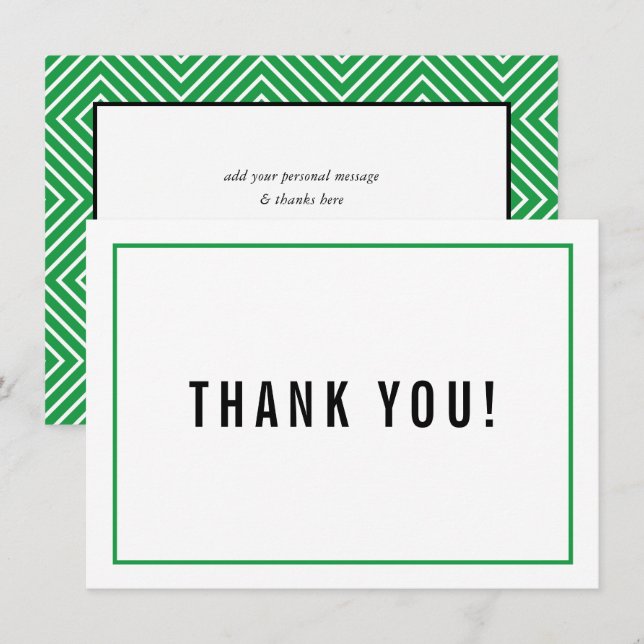 MERCI BAR MITZVAH vert kelley moderne simple (Devant / Derrière)