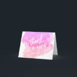 Merci Bat mitzvah Aquarelle violet rose fille<br><div class="desc">Dites merci à vos invités avec ces belles cartes de remerciement de Bat mitzvah d'aquarelle. Lettres blanches avec étoile de David au milieu. Aquarelle violet,  violet,  lavande,  rose,  couleur pêche. Cartes vides,  espace pour écrire un message personnel. Obtenez la collection correspondante !</div>