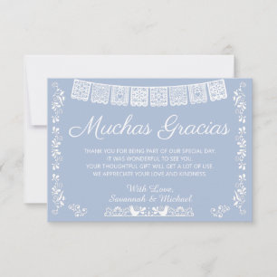 Merci Beaucoup Baby Shower Bleu Poussiéreux