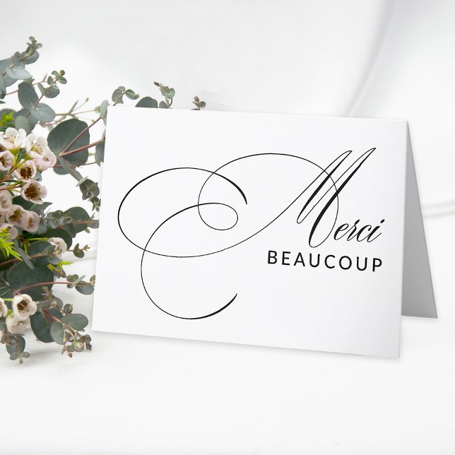 Merci Beaucoup Calligraphie Élégante Merci (A simply elegant way to say thanks.)