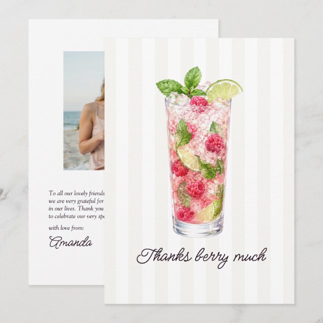 Merci Beaucoup Cocktail de Framboise Enterrement d (Devant / Derrière)