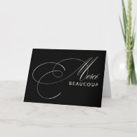 Merci Beaucoup Élégant Calligraphie Merci