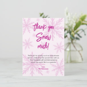 Merci Beaucoup Flocons de Neige Fille Baby Shower
