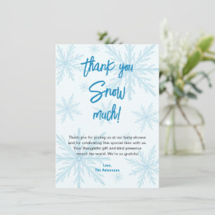 Merci Beaucoup Flocons de Neige Garçon Baby Shower