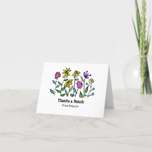 Merci beaucoup joli floral rétro personnalisé