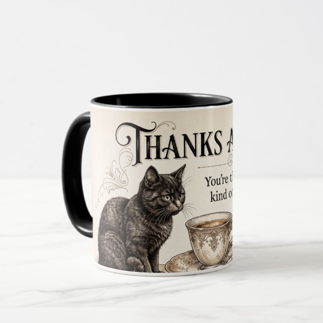 Merci beaucoup ! Mug à café pour chat parfait (Devant gauche)