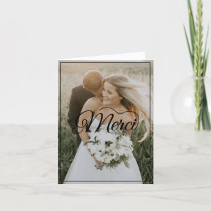 Merci Beaucoup Photo de Mariage Script Merci