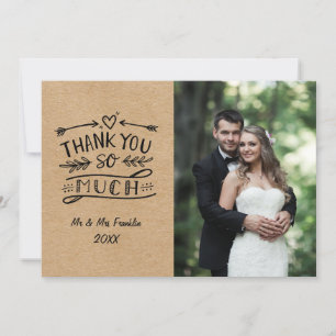 Merci beaucoup pour la photo de mariage Kraft rust