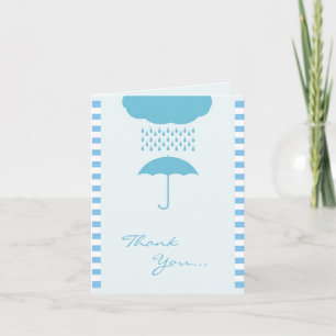 Merci bébé garçon douche pliée carte