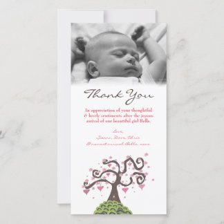Merci bébé Monogramme Carte photo Modèle