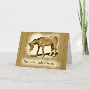 Merci Belated : Dessin de Cheval : Embarrassé