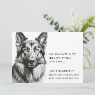Merci Berger Allemand Chien Noir Blanc