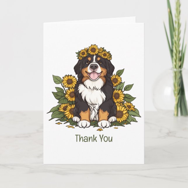 Merci Bernese Mountain Dog Tournesol Couronne (Devant)