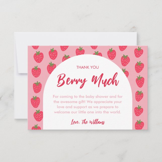 Merci Berry Carte de remerciements Baby shower (Devant)
