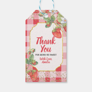 Merci Berry Sweet Strawberry - Étiquettes cadeaux