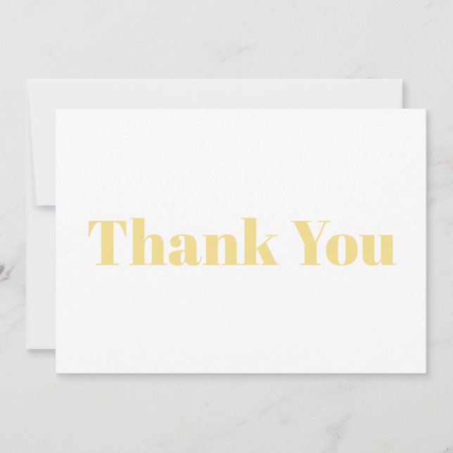 Merci, blanc clair carte de note moderne (Devant)