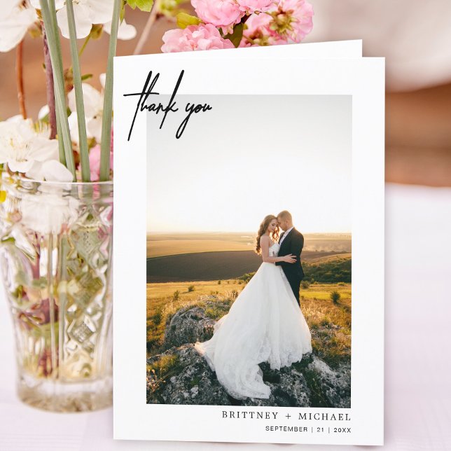 Merci blanc moderne à la main (Créateur téléchargé)