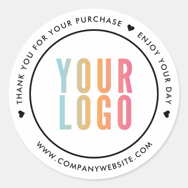 Merci Blanc Pour Votre Logo Stickers Acheter (Devant)