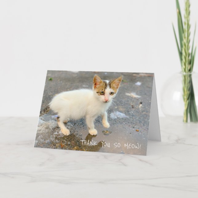 Merci BLANC TELLEMENT ! Carte de remerciements (Devant)