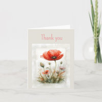 Merci Blank Merci Red Poppy Garden Flower