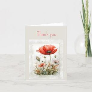 Merci Blank Merci Red Poppy Garden Flower