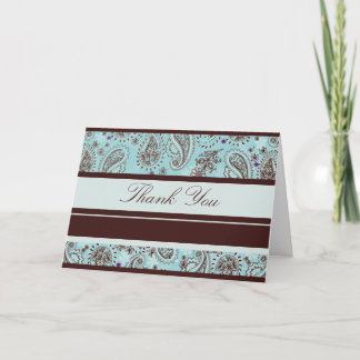 Merci bleu-clair et Brown de mariage de Paisley