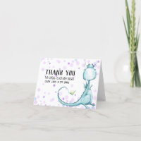 Merci bleu de douche de bébé de points de dragon